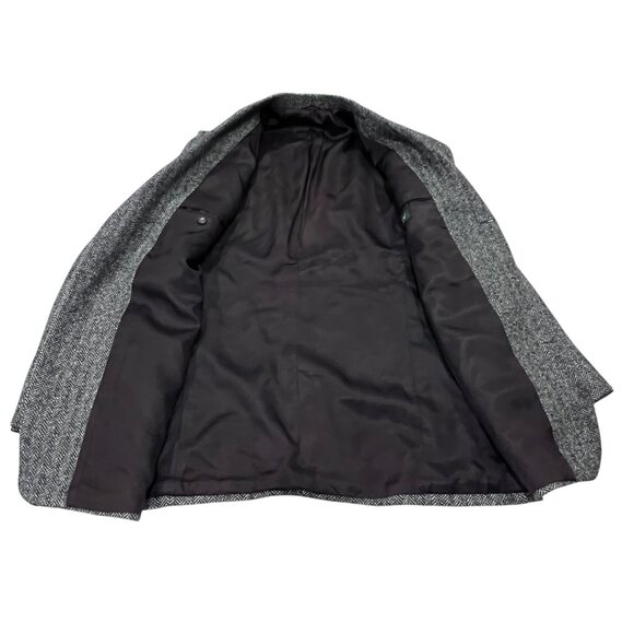 J Crew Men's Wool Herringbone Blazer Jacket, Black, 40L - Picture 6 of 8